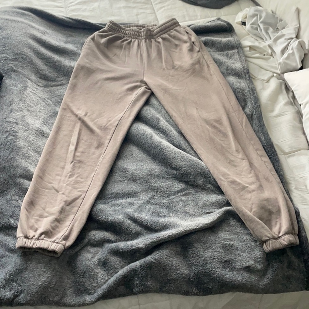 Beige sweatpants